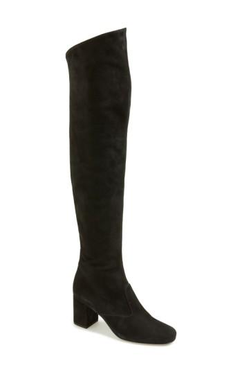 Women's Saint Laurent 'babies' Over The Knee Boot Us / 36eu - Black