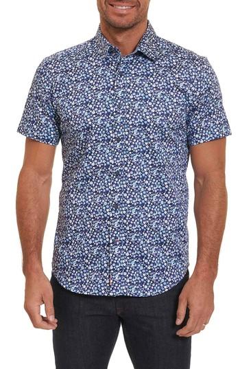 Men's Robert Graham Bronson Tailored Fit Print Short Sleeve Sport Shirt