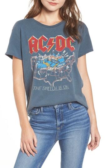 Women's Junk Food Ac/dc The Switch Is On Tee, Size - Black