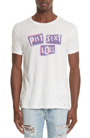 Men's Ksubi Pist Sext Lols Graphic T-shirt - White