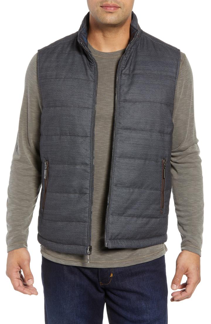 Men's Tommy Bahama Dublin Duo Reversible Quilted Vest - Grey