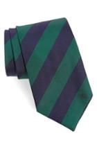 Men's Burberry Stripe Silk Tie, Size - Green