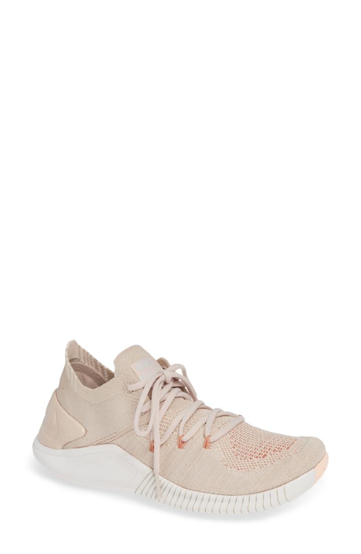 Women's Nike Free Tr Flyknit 3 Training Shoe .5 M - Beige