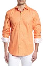 Men's Bugatchi Freehand Shaped Fit Sport Shirt - Orange
