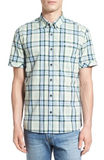 Men's 7 Diamonds 'big Country' Plaid Short Sleeve Woven Shirt