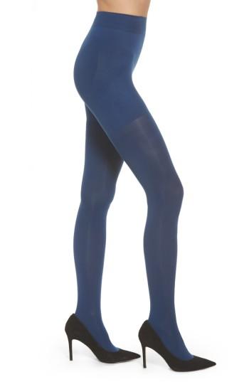 Women's Hue Opaque Shaper Tights - Blue