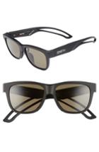 Women's Smith Lowdown Focus Slim 56mm Chromapop Polarized Sunglasses - Matte Black/ Grey Green