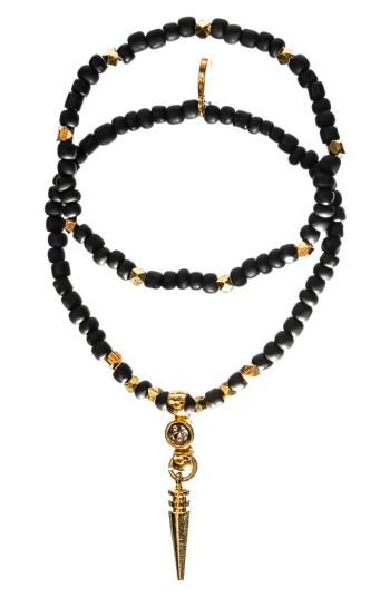 Women's Mhart Crystal Spike Set Of 2 Beaded Stretch Bracelets