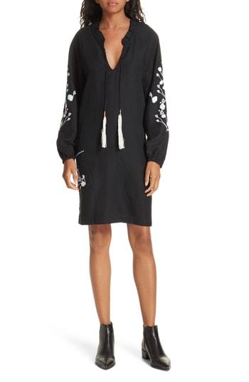 Women's Dolan Embroidered Shift Dress, Size - Black