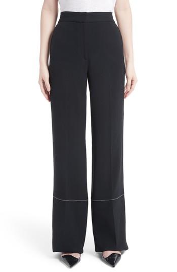 Women's Proenza Schouler Racing Stripe Wide Leg Pants - Black