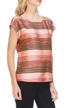 Women's Vince Camuto Plaid Ruffle Top - Grey