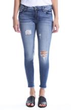 Women's Kut From The Kloth Connie Ripped Distressed Frayed Hem Jeans X - Blue