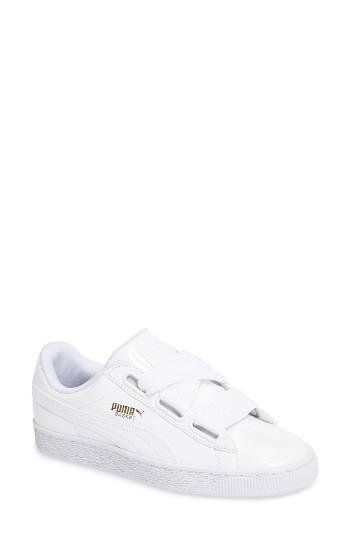 Women's Puma Basket Heart Sneaker .5 M - White