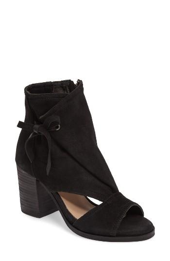 Women's Baske California Avalon Peep Toe Bootie M - Black