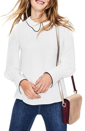 Women's Boden Piped Collar Blouse