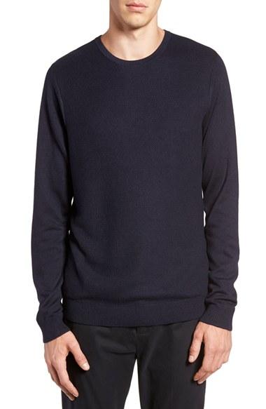 Men's Calibrate Honeycomb Stitch Crewneck Sweater - Blue