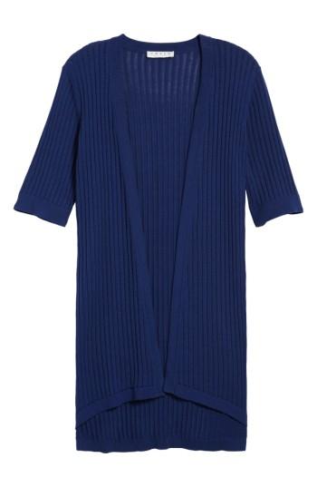 Women's Chaus Long Ribbed Cardigan - Blue