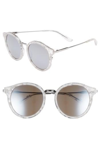 Women's Juicy Couture 52mm Round Sunglasses - White/ Ruthenium