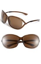 Women's Tom Ford 'jennifer' 61mm Polarized Sunglasses - Dark Brown/ Polarized