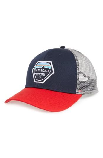 Men's Patagonia Fitz Roy Hex Trucker Cap - Blue