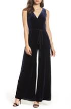 Women's Eliza J Velvet Wide Leg Jumpsuit - Blue