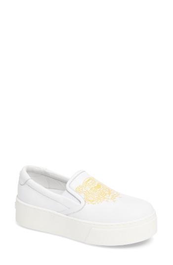 Women's Kenzo Tiger Embossed Slip-on Platform Sneaker