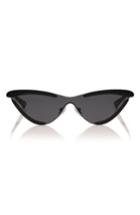Women's Adam Selman X Le Specs The Scandal 142mm Cat Eye Sunglasses - Black Satin