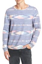 Men's Sol Angeles Sunset Ikat Crewneck Pullover, Size - Blue