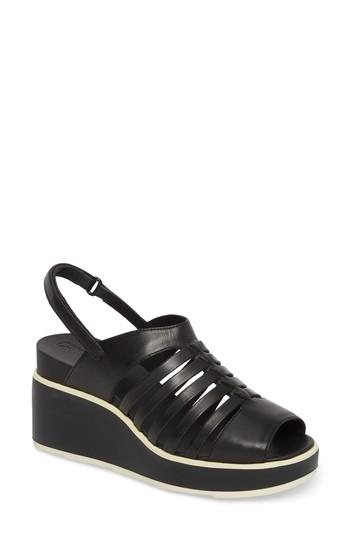 Women's Camper Tropik Strappy Wedge Sandal Us / 36eu - Black