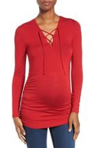 Women's Isabella Oliver Wilton Maternity Top - Red