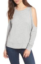 Women's Cupcakes And Cashmere Mariam Cold Shoulder Tee, Size - Grey