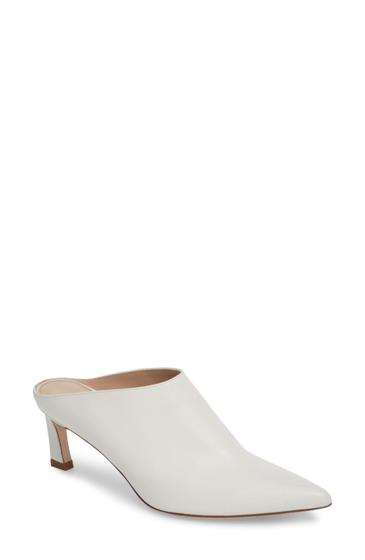 Women's Stuart Weitzman Mira Pointy Toe Mule M - Ivory
