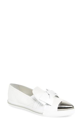 Women's Miu Miu Cap Toe Hidden Wedge Sneaker Us / 34eu - Metallic