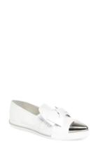 Women's Miu Miu Cap Toe Hidden Wedge Sneaker Us / 34eu - Metallic