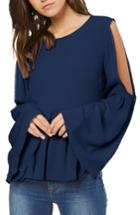 Women's O'neill Wonder Cutout Sleeve Top - Blue