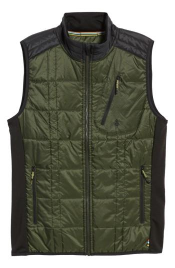 Men's Smartwool 'corbet 120' Quilted Zip Front Vest - Green