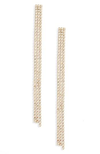 Women's Bp. Crystal Fringe Linear Earrings