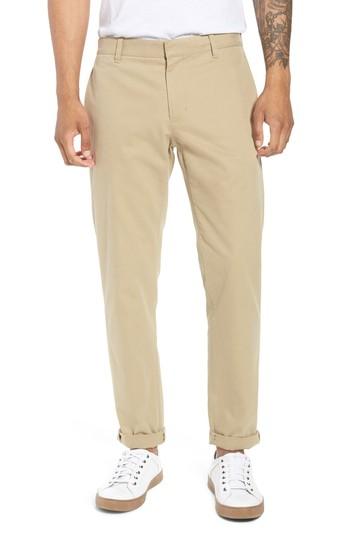Men's Vince Flat Front Chino Pants - Beige