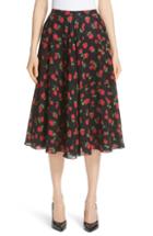 Women's Michael Kors Rose Print Silk Georgette Dance Skirt