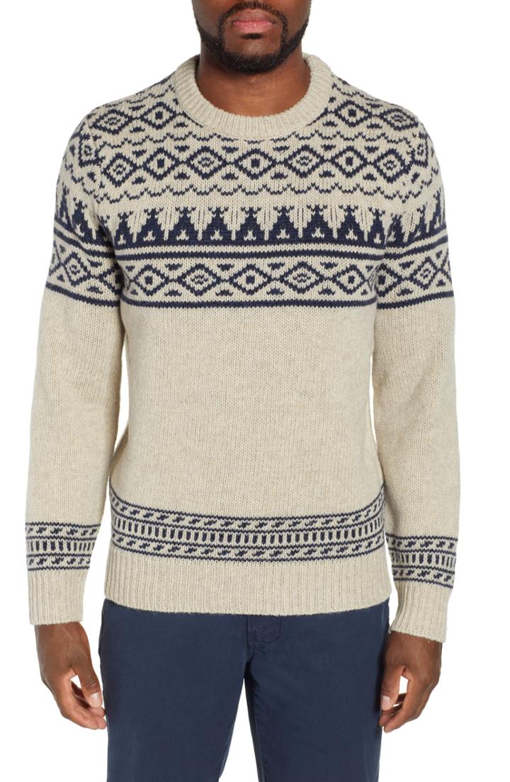 Men's J.crew Wallace & Barnes Fair Isle Crewneck Sweater