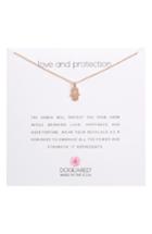 Women's Dogeared Love & Protection Heart Hamsa Pendant Necklace