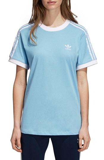 Women's Adidas Originals 3-stripes Tee - Blue