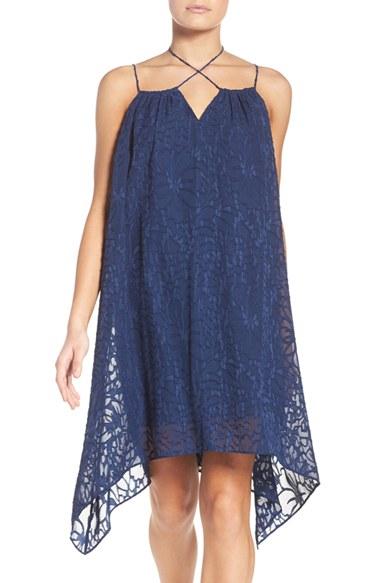 Women's Ali & Jay Crepe De Chine Asymmetrical Trapeze Dress - Blue