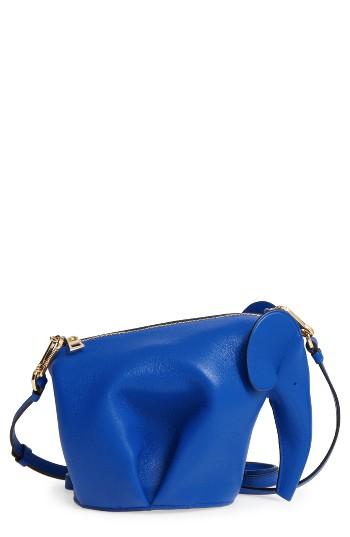 Loewe 'mini Elephant' Crossbody Bag - Blue