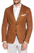 Men's Flynt Trim Fit Heathered Jersey Blazer L - Orange