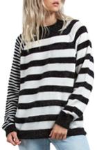 Women's Volcom Need Space Stripe Sweater - Black