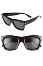 Men's Tom Ford Wagner 52mm Sunglasses - Shiny Black / Smoke