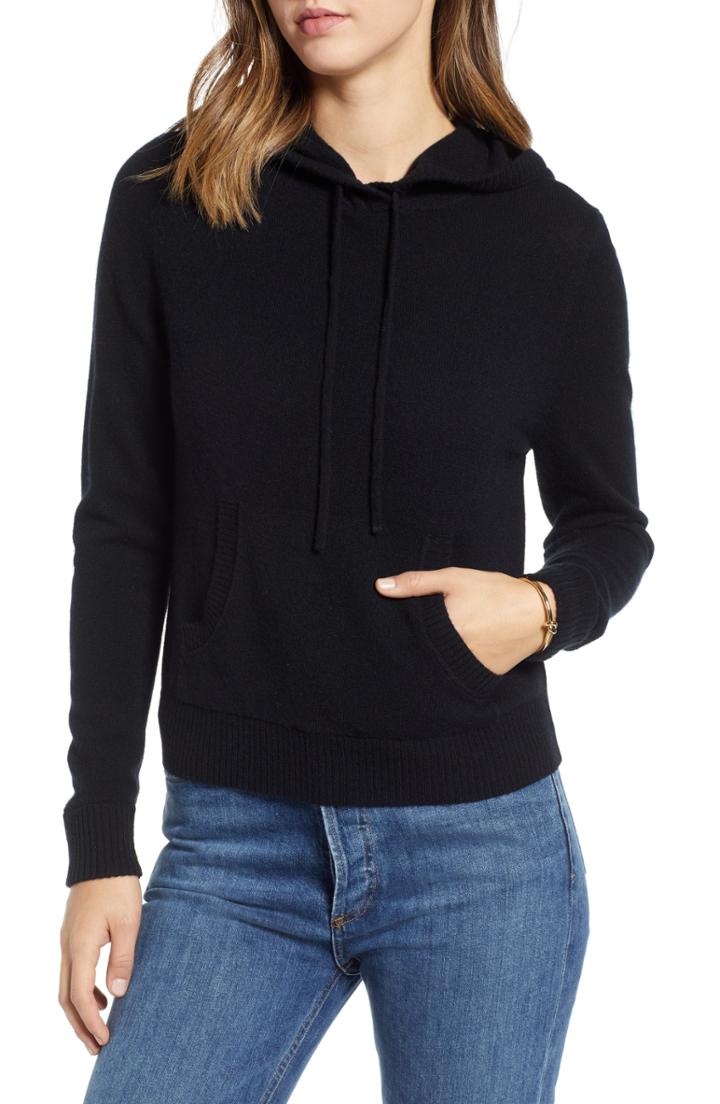 Women's 1901 Wool & Cashmere Hoodie - Black