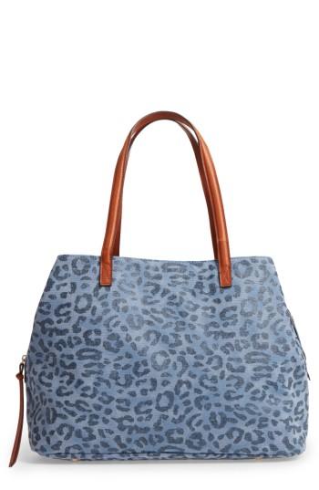 Sole Society 'oversize Millie' Tote - Blue