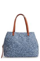 Sole Society 'oversize Millie' Tote - Blue